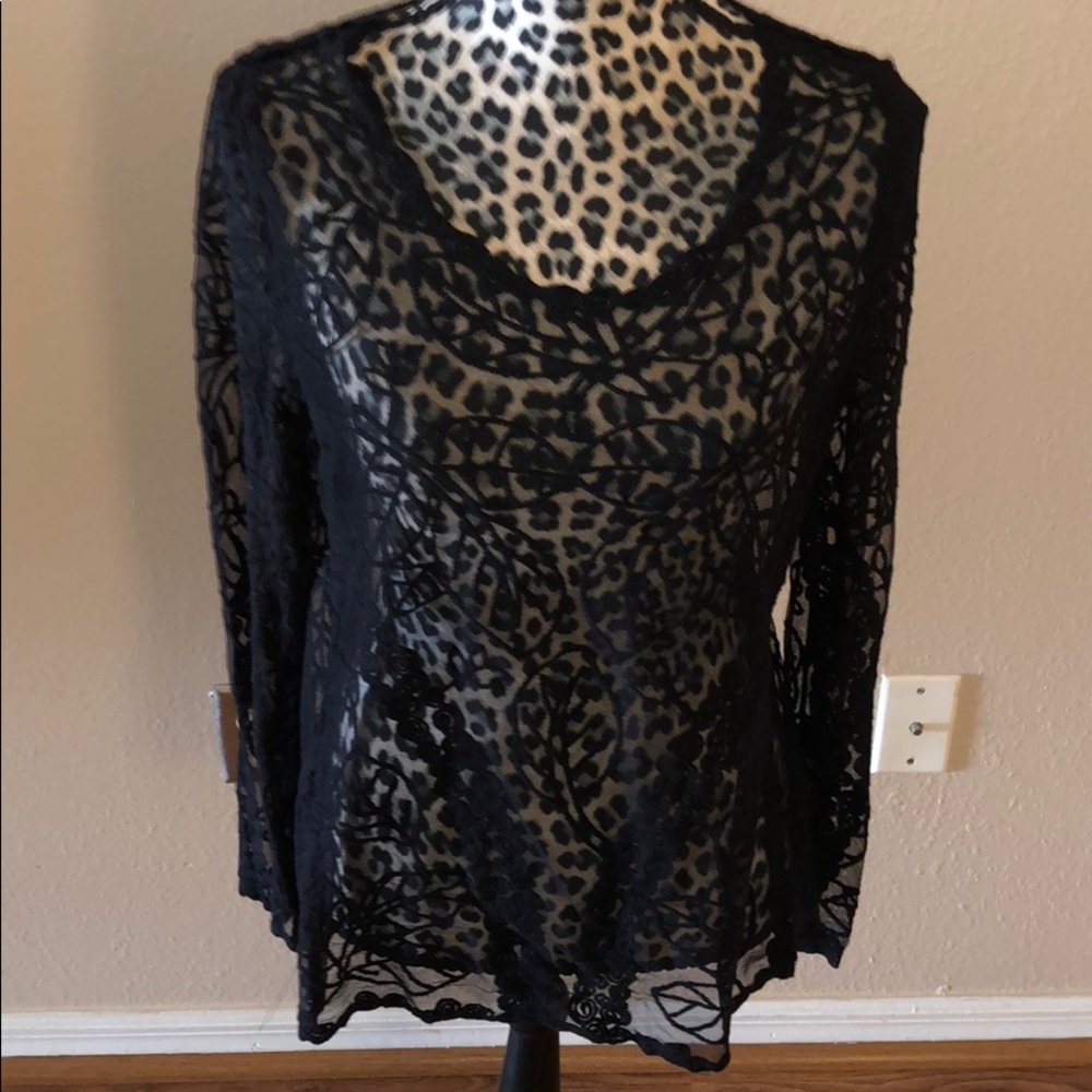 Black lace top